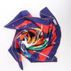 Hermès Carré 90 "LE CARNAVAL DE VENISE" Silk handkerchief in Navy Blue x Red Secondhand