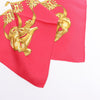 Hermès Carré 90 "LES CAVALIERS D'OR" 100% Silk Scarf in Red Secondhand
