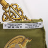 Secondhand Hermès Carré 90 "LES CLES" Silk handkerchief in Khaki