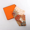 Hermès Carré 90 "LES DOMES CELESTES" Silk handkerchief in Brown Secondhand