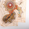 Hermès Carré 90 "LES DOMES CELESTES" Silk handkerchief in Brown Secondhand