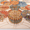 Hermès Carré 90 "LES DOMES CELESTES" Silk handkerchief in Brown Secondhand