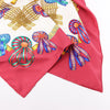 Hermès Carré 90 "LES RUBANS DU CHEVAL" 100% Silk Scarf in Burgundy Secondhand