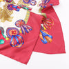Hermès Carré 90 "LES RUBANS DU CHEVAL" Silk handkerchief in Burgundy Secondhand