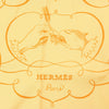 Hermès Carré 90 "L'ART D'ECRIRE" Silk handkerchief in Yellow Secondhand