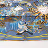 Hermès Carré 90 "Le Sacre des Saisons" Silk handkerchief in Gray Secondhand