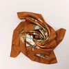 Hermès Carré 90 "Les Quatre Saisons" Silk handkerchief in Brown Secondhand