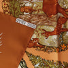 Hermès Carré 90 "Les Quatre Saisons" Silk handkerchief in Brown Secondhand