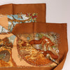 Hermès Carré 90 "Les Quatre Saisons" Silk handkerchief in Brown Secondhand