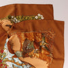 Hermès Carré 90 "Les Quatre Saisons" Silk handkerchief in Brown Secondhand