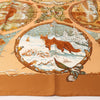 Hermès Carré 90 "Les Quatre Saisons" Silk handkerchief in Brown Secondhand
