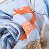 Hermès Carré 90 "Nous Sommes Inséparables" Silk handkerchief in Blue Secondhand