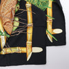 Hermès Carré 90 "Nouvelle Coledonie" Silk handkerchief in Black x Green Secondhand