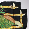 Secondhand Hermès Carré 90 "Nouvelle Coledonie" Silk handkerchief in Black x Green
