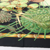 Secondhand Hermès Carré 90 "Nouvelle Coledonie" Silk handkerchief in Black x Green