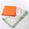Secondhand Hermès Carré 90 "OEillets sauvages" Silk handkerchief in Green