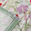Secondhand Hermès Carré 90 "OEillets sauvages" Silk handkerchief in Green
