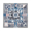 Hermès Carré 90 "Objets de Curiosite" Silk handkerchief in Blue x Gray Secondhand