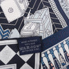 Hermès Carré 90 "Objets de Curiosite" Silk handkerchief in Blue x Gray Secondhand
