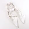 Hermès Carré 90 "PLEASE HOLD THE LINE" Silk handkerchief in White Secondhand