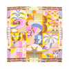 Hermès Carré 90 "Parade en Fanfare" Silk handkerchief in Purple Secondhand