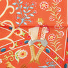 Secondhand Hermès Carré 90 "Peuple du Vent" Silk handkerchief in Orange