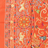 Secondhand Hermès Carré 90 "Peuple du Vent" Silk handkerchief in Orange