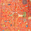 Secondhand Hermès Carré 90 "Peuple du Vent" Silk handkerchief in Orange