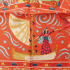 Secondhand Hermès Carré 90 "Peuple du Vent" Silk handkerchief in Orange