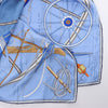 Secondhand Hermès Carré 90 "Projet De Voiture" Silk handkerchief in Blue