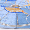 Secondhand Hermès Carré 90 "Projet De Voiture" Silk handkerchief in Blue