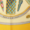 Hermès Carré 90 "Qu'importe le flacon" 100% Silk Scarf in Yellow Secondhand