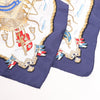 Hermès Carré 90 "RAILING" Silk handkerchief in Navy Blue Secondhand