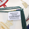 Secondhand Hermès Carré 90 "STATELY WHEELS" Silk handkerchief in Ecru x Blue