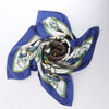 Hermès Carré 90 "LES VOITURES A TRANSFORMATION" Silk handkerchief in Blue Secondhand