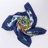 Secondhand Hermès Carré 90 "THE ALFEE AUBE" Silk handkerchief in Navy Blue