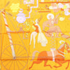 Hermès Carré 90 "Tea for Two" Silk handkerchief in Orange Secondhand