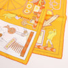 Hermès Carré 90 "Tea for Two" Silk handkerchief in Orange Secondhand