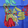 Hermès Carré 90 "Chapeau" 100% Silk Scarf in Blue Secondhand