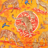 Hermès Carré 90 "Tendresse Feline" Silk handkerchief in Orange Secondhand
