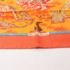 Hermès Carré 90 "Tendresse Feline" Silk handkerchief in Orange Secondhand