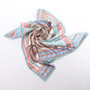 Hermès Carré Double face 90 "Passard D Serpentin" 100% Silk Scarf in Brown x Green Secondhand