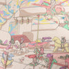 Hermès Carré Geant "LOCOMOTION" Cashmere and Silk Scarf in Beige Secondhand
