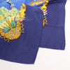 Hermès Carré Géant "VOILES DE LUMIERE" Cashmere x Silk scarf in Navy Blue Secondhand