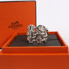 Hermes Chaîne d'Ancre Enchaînée Silver Ring, Size 54 EU Secondhand