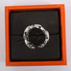 Hermes Chaîne d'Ancre Enchaînée Silver Ring, Size 54 EU Secondhand