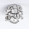 Hermes Chaîne d'Ancre Enchaînée Silver Ring, Size 54 EU Secondhand