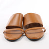 HERMES Cornelia Leather Sandals in Brown, Size 39 EU Secondhand