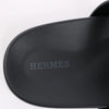 HERMES Cypre Leather Sandals in Black, Size 38.5 EU Secondhand