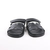 HERMES Cypre Leather Sandals in Black, Size 38.5 EU Secondhand